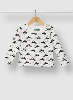 RAHA Trendy Long lasting Boys Printed T-Shirt Black  - Image 1
