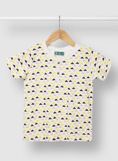 RAHA Boys Printed Long lasting T-Shirt Yellow  - Image 1