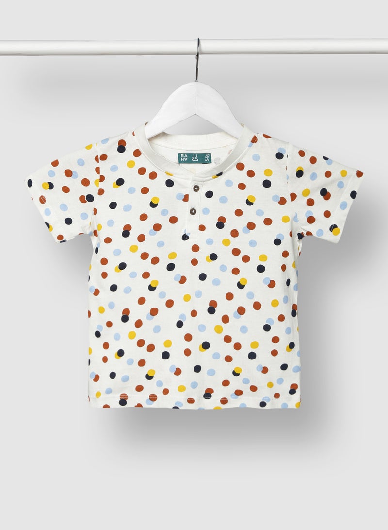 RAHA Boys Long lasting Printed T-Shirt Red / Yellow - Image 1