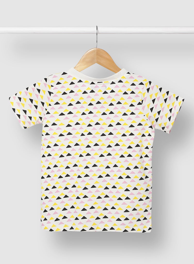 Boys Printed Long lasting T-Shirt Yellow - v1632232756/N45999240V_2