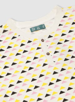 RAHA Boys Printed Long lasting T-Shirt Yellow  - Image 3