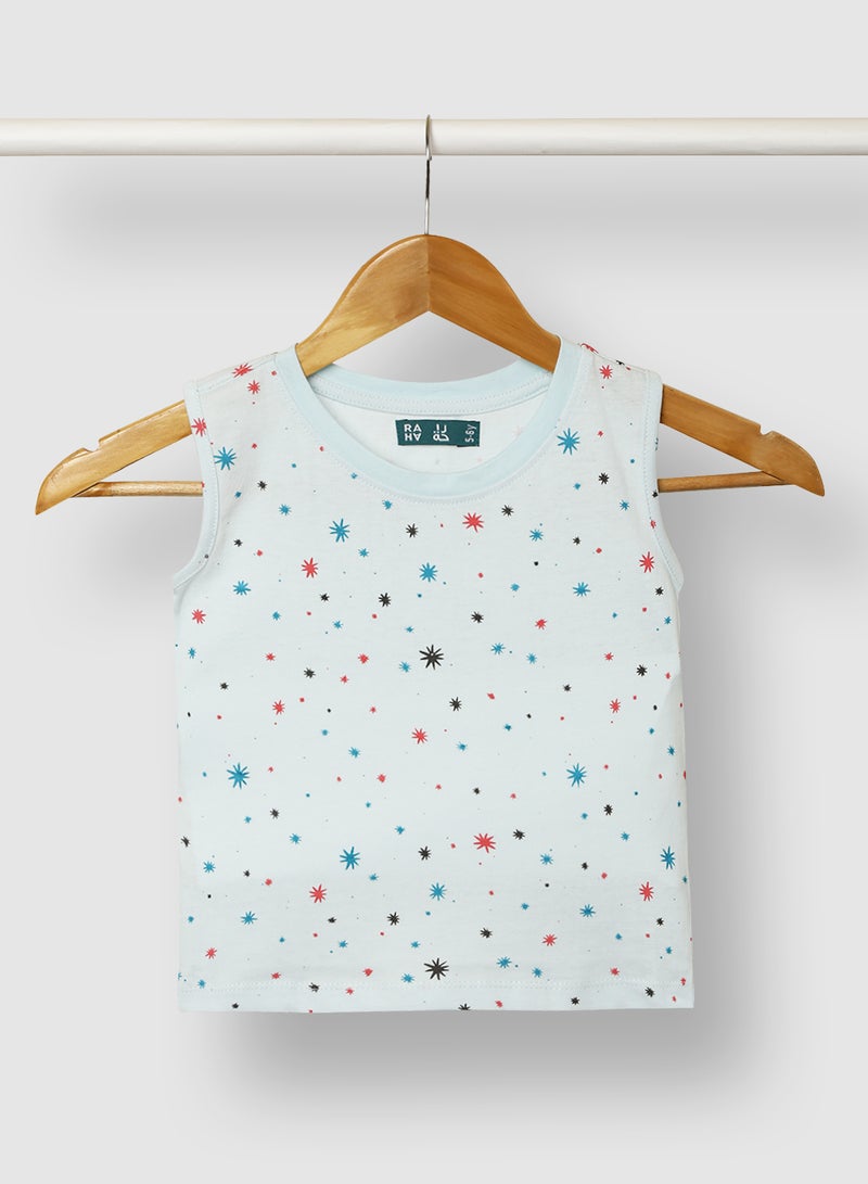 RAHA Trendy Boys Cotton Comfy Printed T-Shirt Green  - Image 1