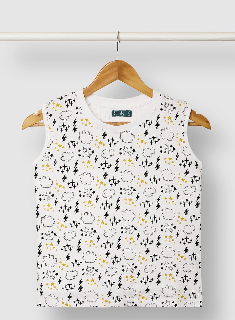 RAHA Boys Printed Comfy Casual T-Shirt Yellow / Black  - Image 1