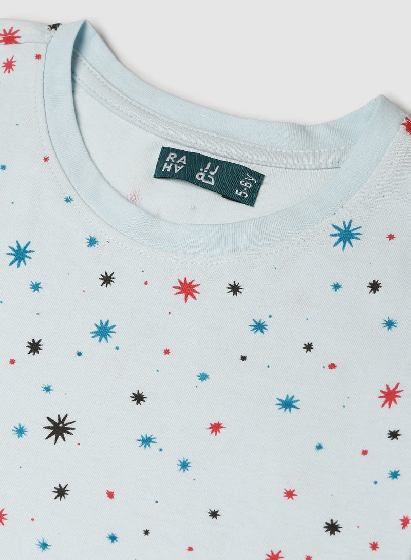 RAHA Trendy Boys Cotton Comfy Printed T-Shirt Green  - Image 3