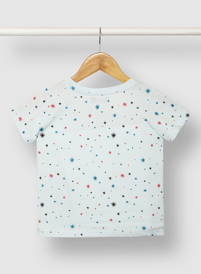 RAHA Groovy Casual Boys Cotton Printed T-Shirt Light Green  - Image 2