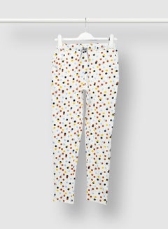 RAHA Boys Cotton Printed Sweatpants White/Red/Blue  - Image 1