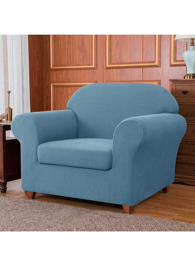 MTL Single Stretch Sofa Cover Blue 90x140cm - Image 3