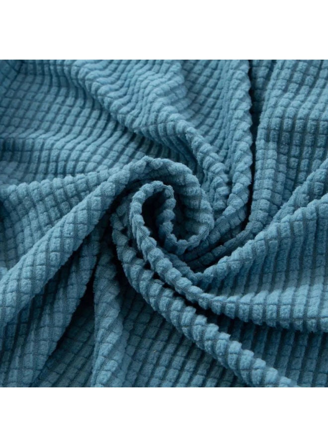 MTL Single Stretch Sofa Cover Blue 90x140cm - Image 5