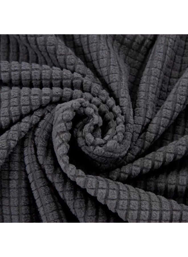 MTL Double Seater Stretch Sofa Cover Dark Grey 145x185cm - Image 3