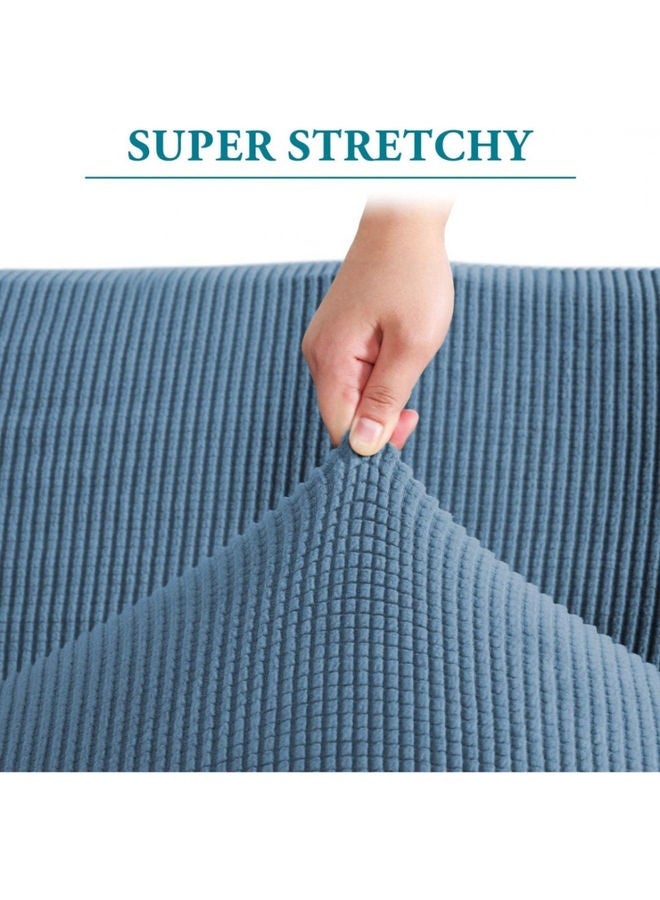 MTL Double Seater Stretch Sofa Cover Blue 145x185cm  - Image 2