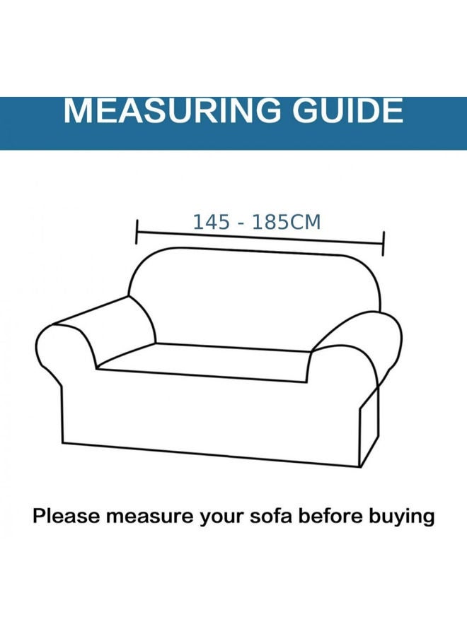 MTL Double Seater Stretch Sofa Cover Green 145x185cm  - Image 4