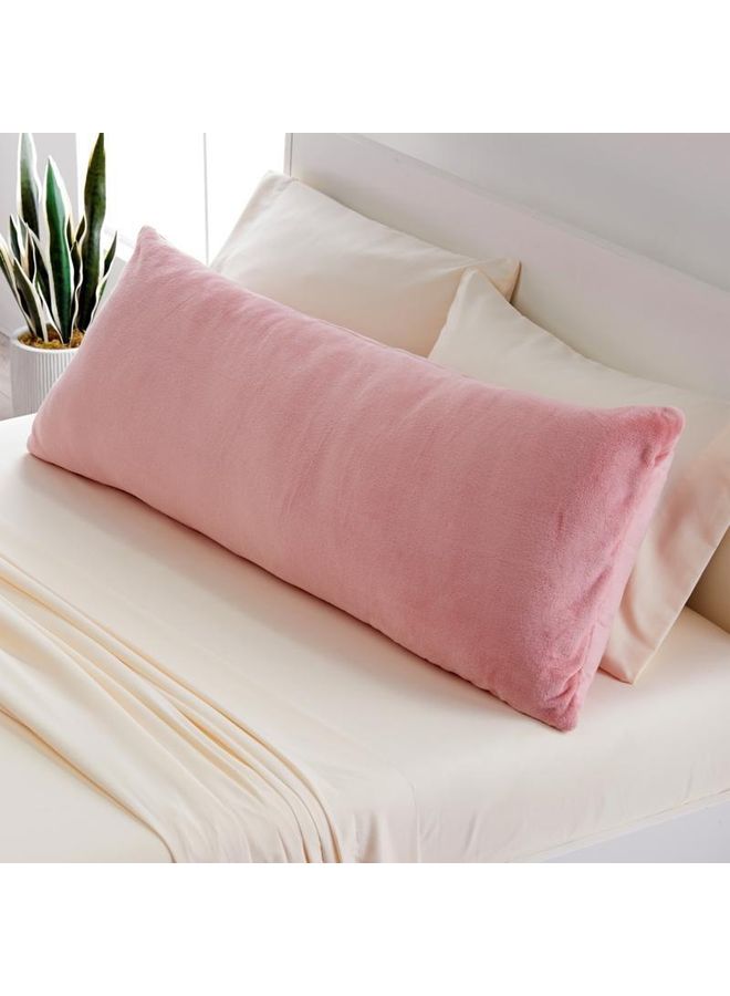 Blueberry - Soft Body Pillow With Removable Cover velvet Pink 140X50cm - Image 1