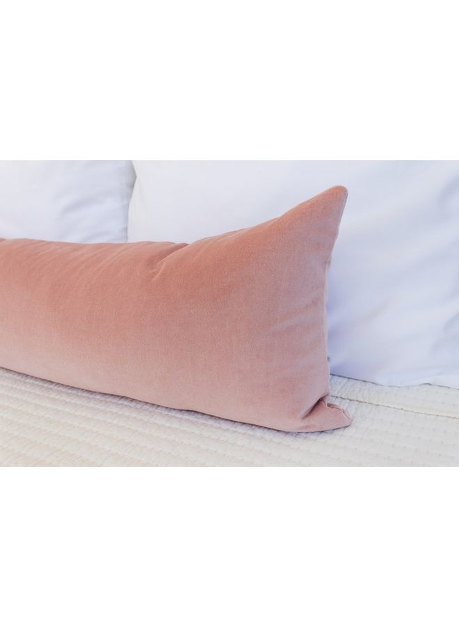 Blueberry - Soft Body Pillow With Removable Cover velvet Pink 140X50cm - Image 1