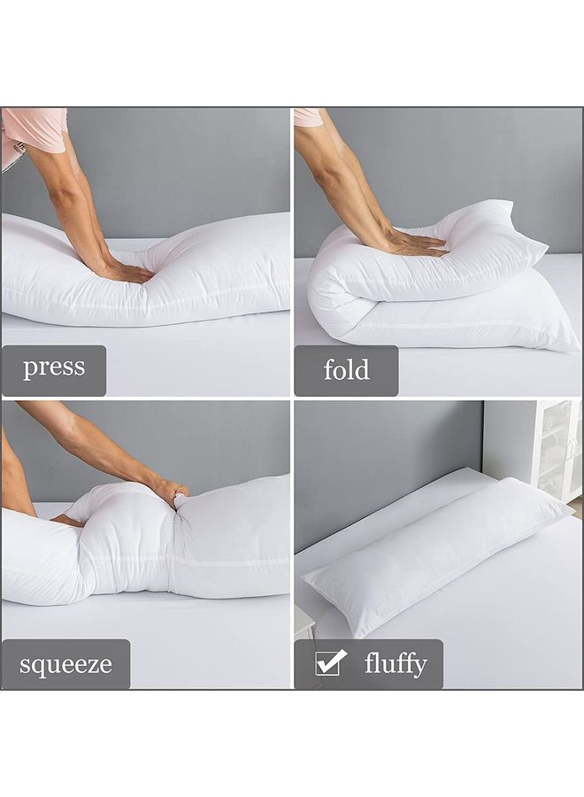 Blueberry - Super Long Pillow With Soft Removable Cover Velvet Pink 140X50cm - Image 1