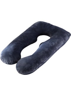 Blueberry Maternity Pillow With Soft Removable Cover Velvet Grey 130x70cm  - Image 1