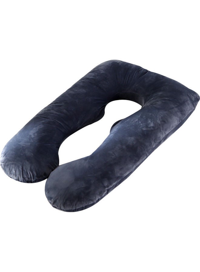 Blueberry Maternity Pillow With Soft Removable Cover Velvet Grey 130x70cm  - Image 1