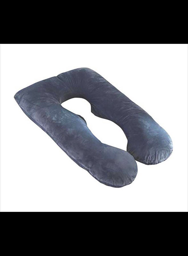 Blueberry Maternity Pillow With Soft Removable Cover Velvet Grey 130x70cm  - Image 4