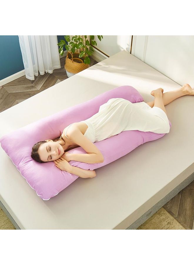 Blueberry Maternity Pillow With Soft Removable Cover velvet Pink 130x70cm - Image 2