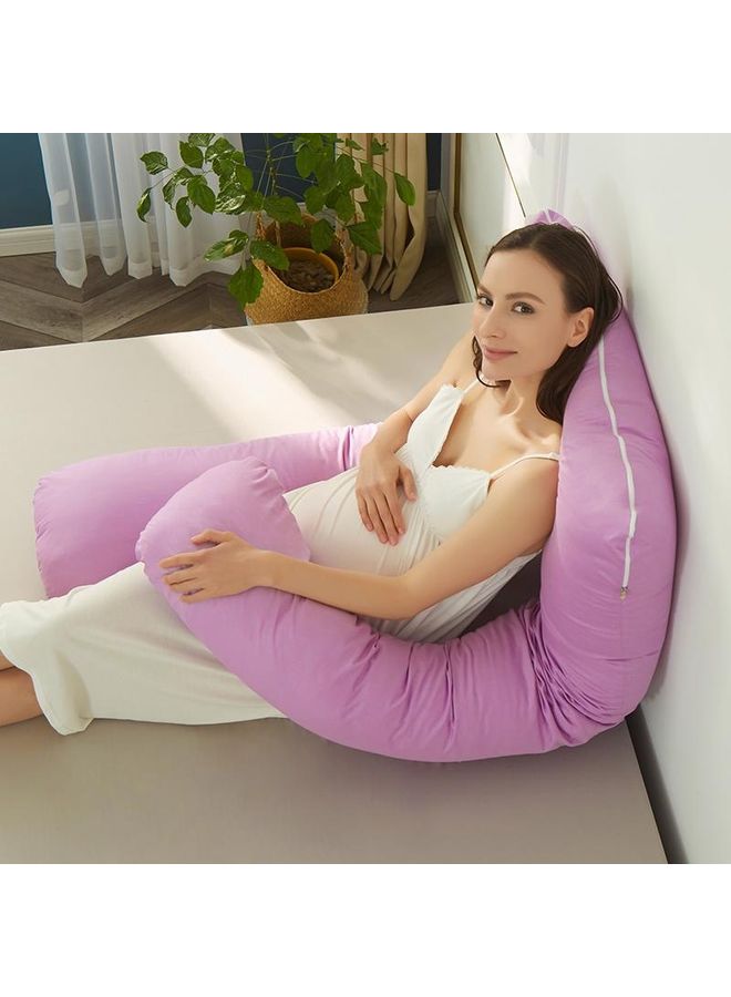 Blueberry Maternity Pillow With Soft Removable Cover velvet Pink 130x70cm - Image 3