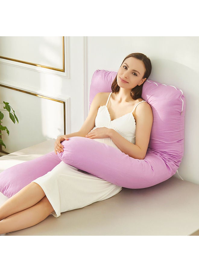 Blueberry Maternity Pillow With Soft Removable Cover velvet Pink 130x70cm - Image 5