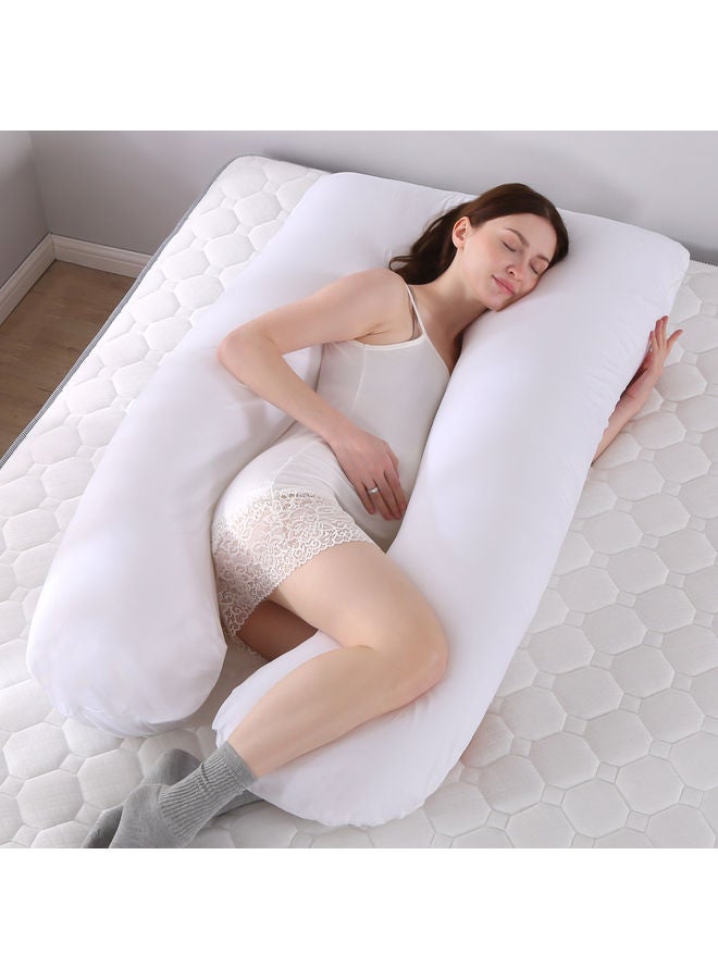 Blueberry - U Shaped Full Body Pillow cotton White 130x70cm - Image 1