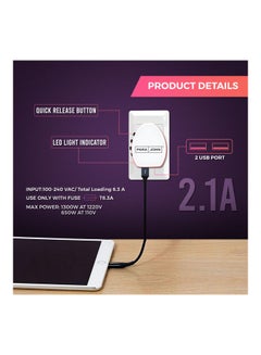 PARAJOHN Universal Travel Adapter White  - Image 4