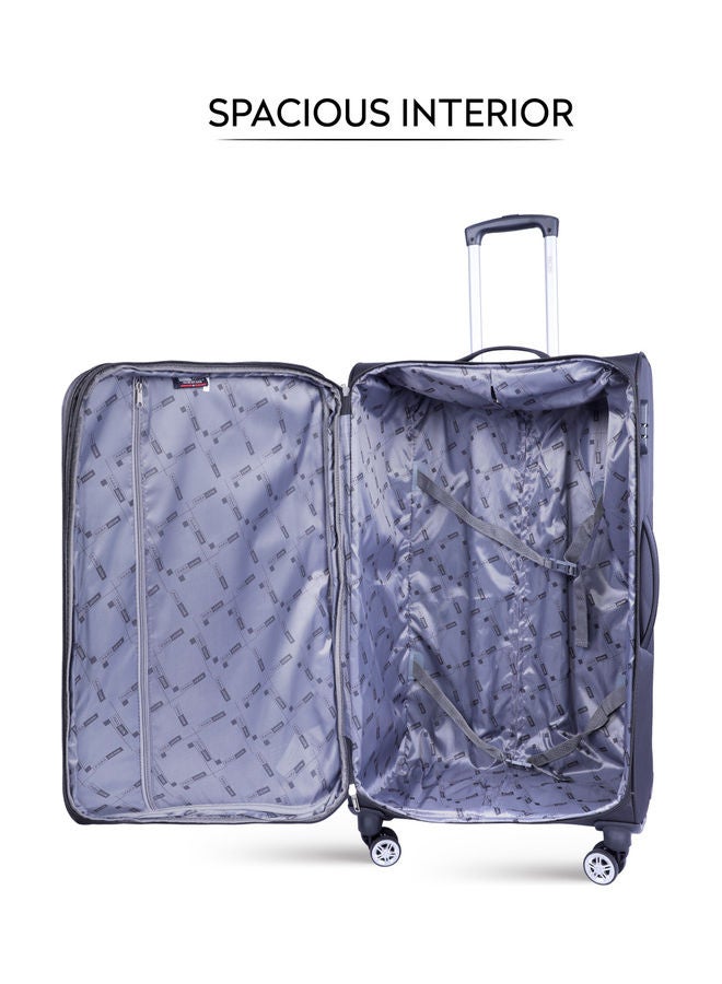 PARAJOHN - 3-Piece Softside Luggage Trolley Set Black - Image 1