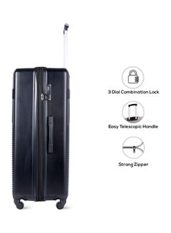 PARAJOHN 4-Piece Hardside Trolley Luggage Set Black  - Image 2