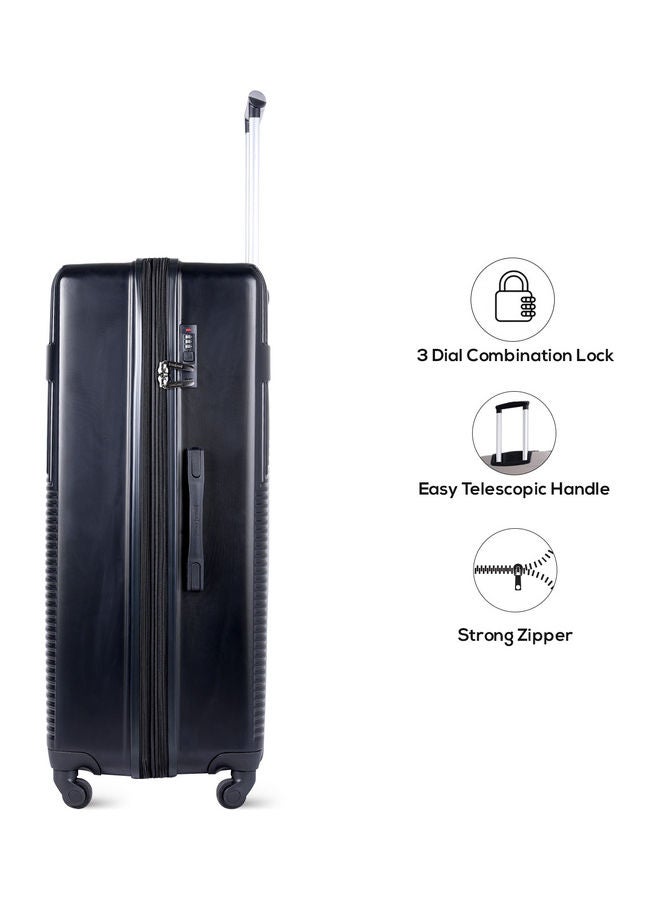PARAJOHN - 4-Piece Hardside Trolley Luggage Set Black - Image 1