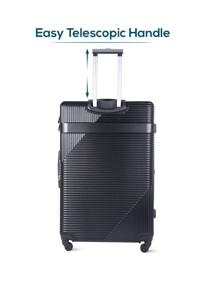 PARAJOHN - 4-Piece Hardside Trolley Luggage Set Black - Image 1