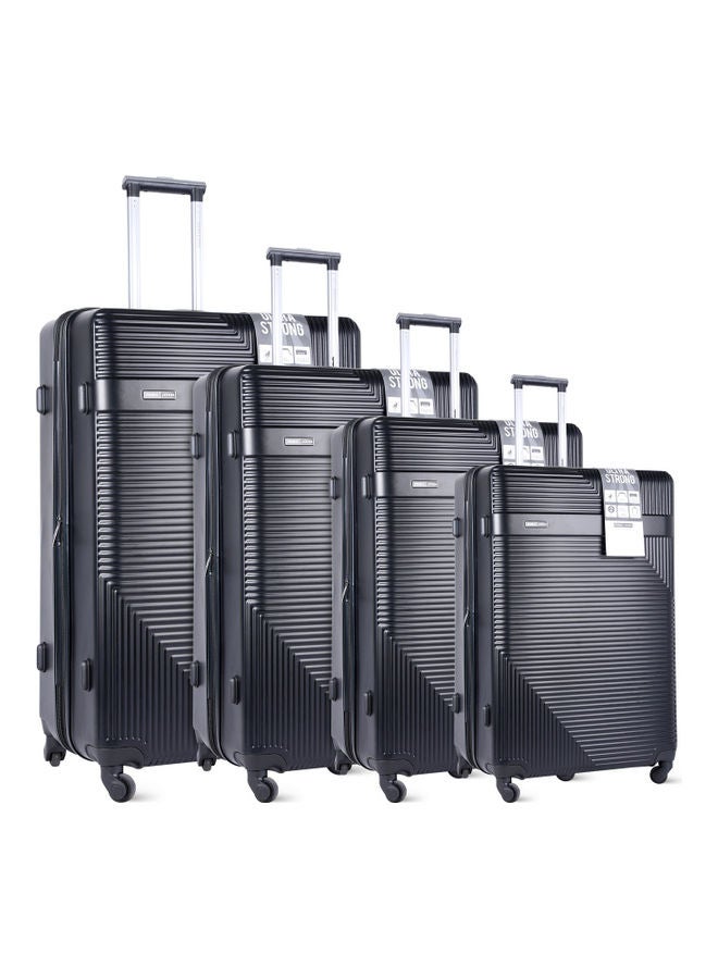 PARAJOHN - 4-Piece Hardside Trolley Luggage Set Black - Image 1