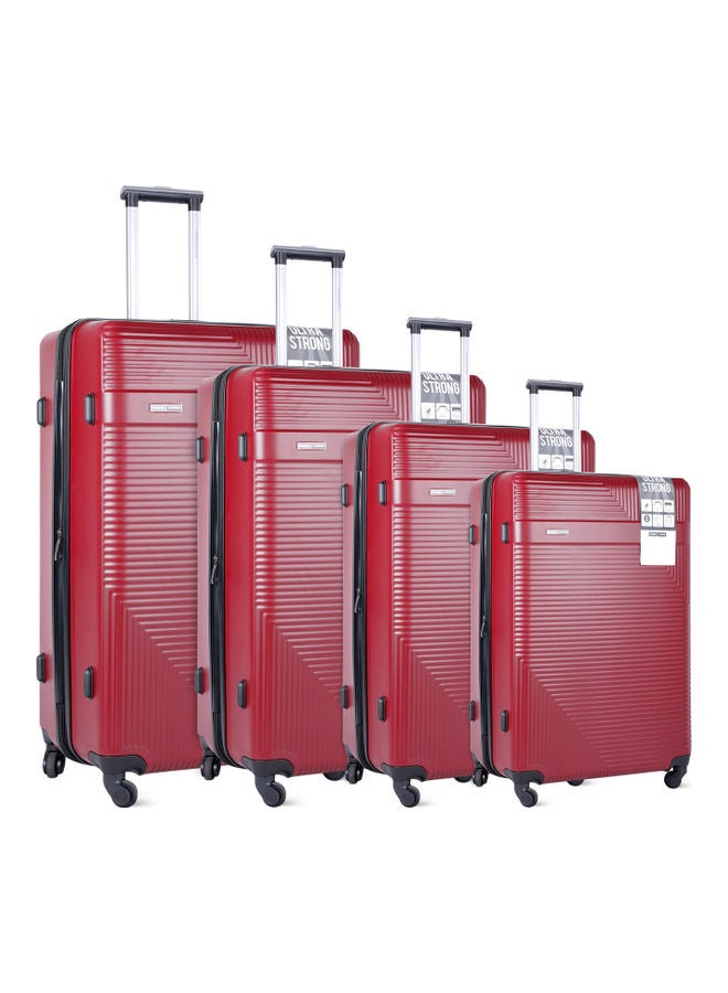 PARAJOHN - 4-Piece Hardside Luggage Trolley Set Red - Image 1