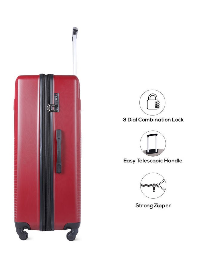 PARAJOHN - 4-Piece Hardside Luggage Trolley Set Red - Image 1