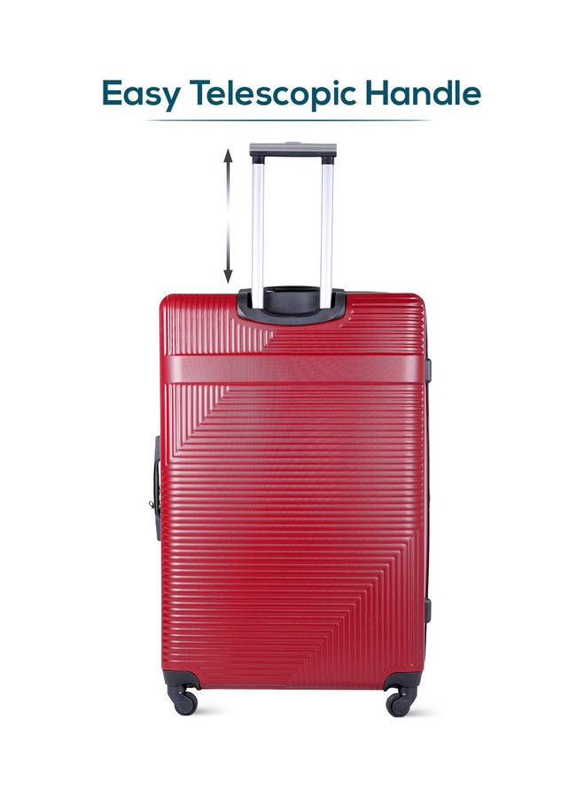 PARAJOHN - 4-Piece Hardside Luggage Trolley Set Red - Image 1