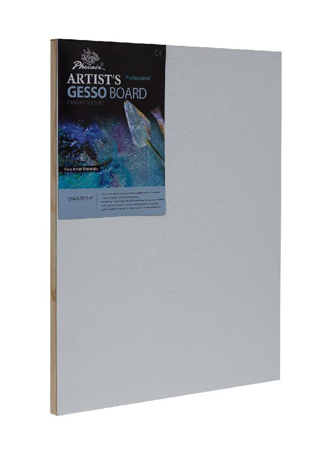 Phoenix Artists Gesso  Rectangle Canvas Panel Board White - Image 1