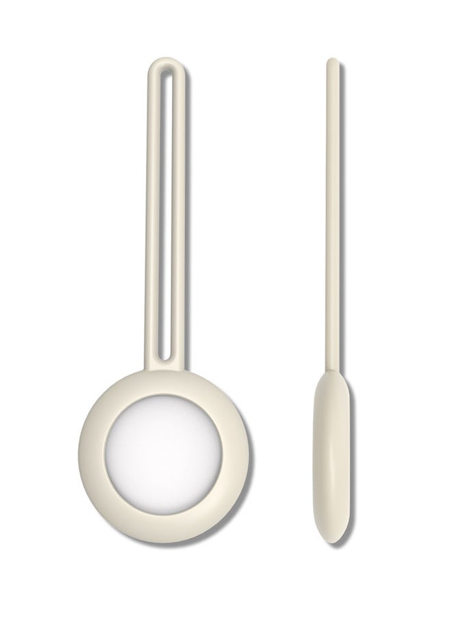 FITME 2-Piece Silicone Long Case Set for Apple AirTag Green/Beige  - Image 2