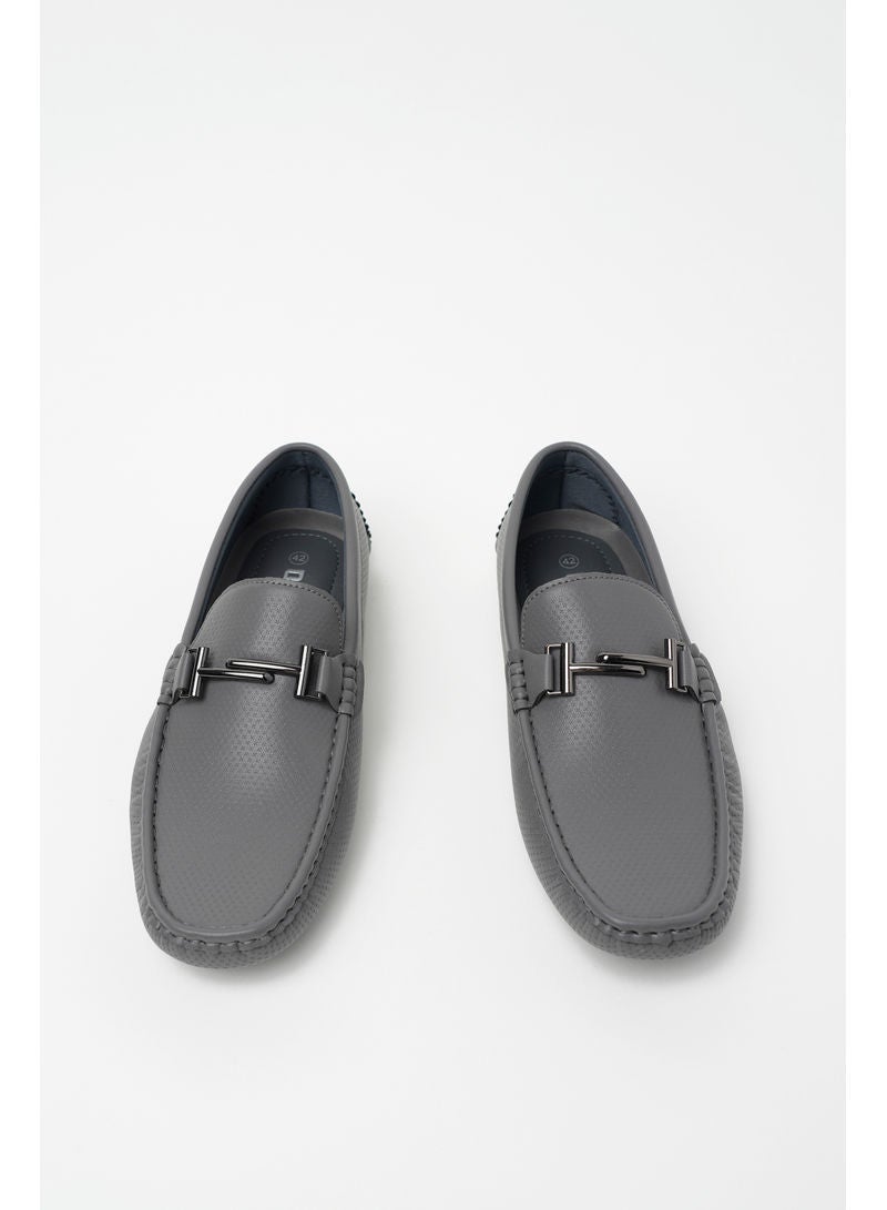 QUWA Men's Comfortable Slip-On Loafers Grey - Image 2