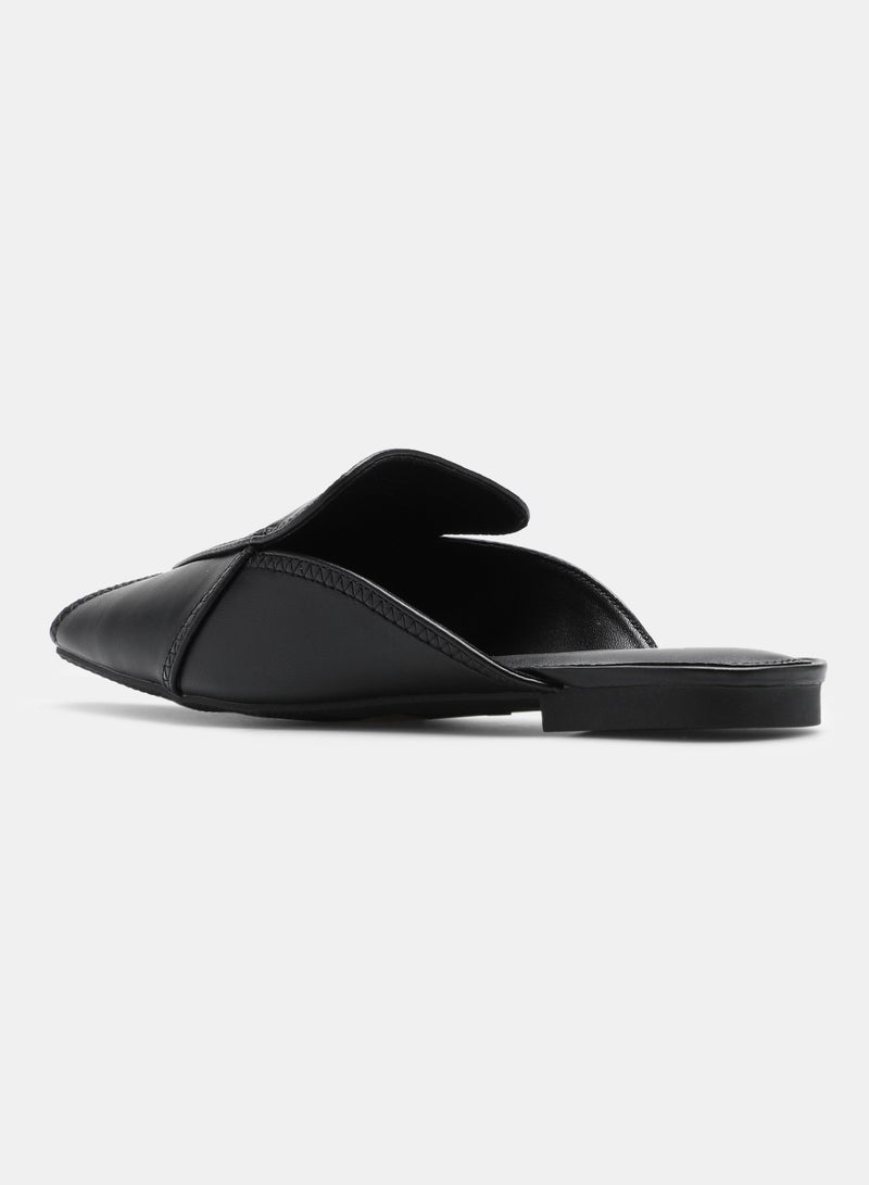 Aila - Wrap Over Open Toe Mules Black - Image 1