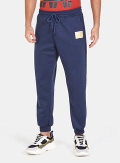 Elasticated Drawstring Joggers Navy Blue