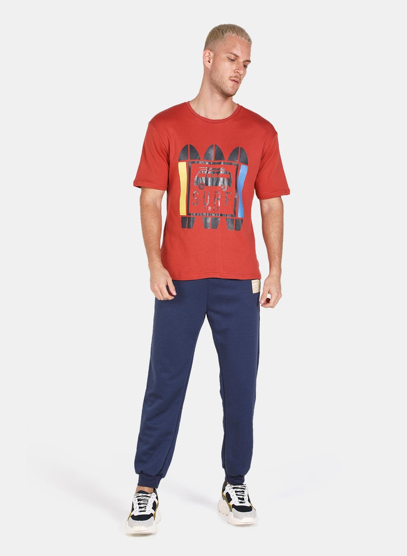 DRIP - Elasticated Drawstring Joggers Navy Blue - Image 1