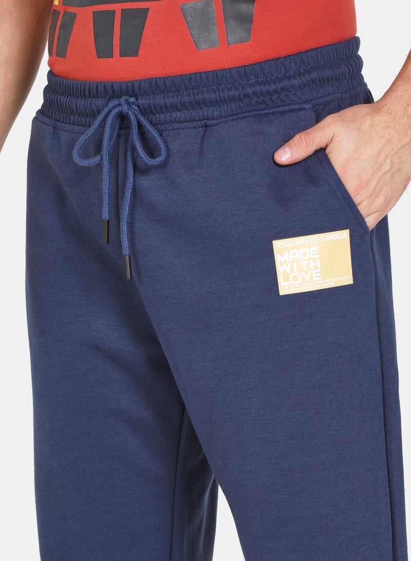 DRIP - Elasticated Drawstring Joggers Navy Blue - Image 1