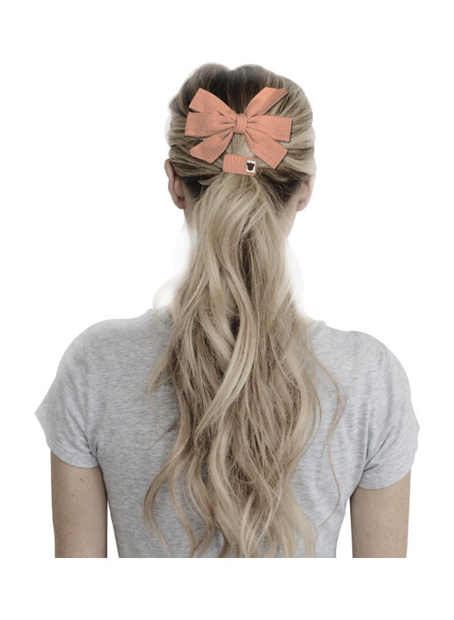 Hair Bow Knot Clip Orange 10cm - v1632287087/N50993914A_2