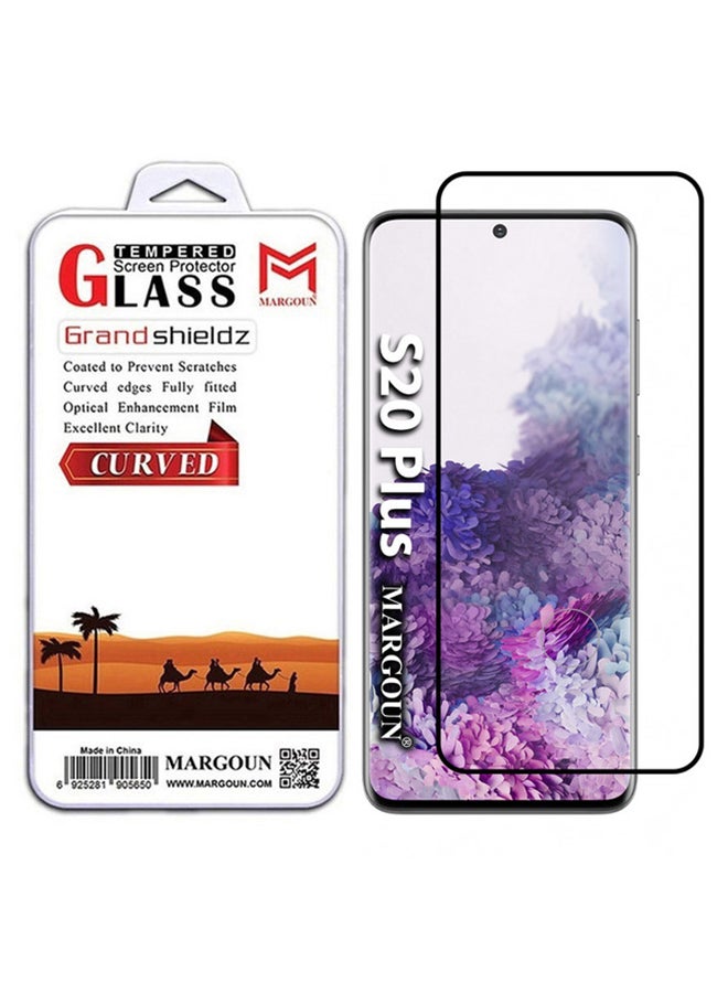 مارجون لاصقة حماية للشاشة جراند شيلدز ثلاثية الأبعاد من الزجاج المقوى لهاتف سامسونج جالاكسي S20 بلس شفاف - Image 2