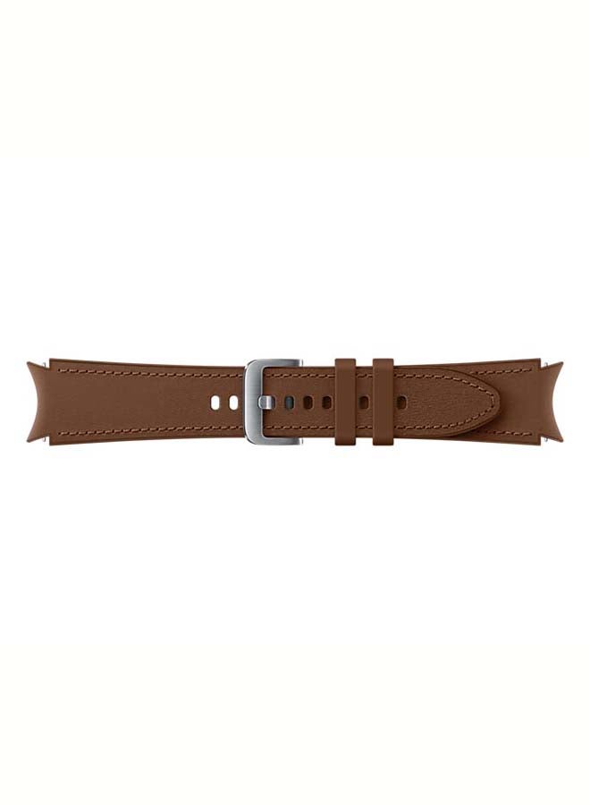 Samsung - Replacement Hybrid Leather Band For Galaxy Watch 4 Classic 46mm Brown - Image 1