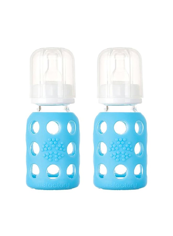 lifefactory Glass Baby Bottle With Silicone Sleeve 9oz  - Image 1