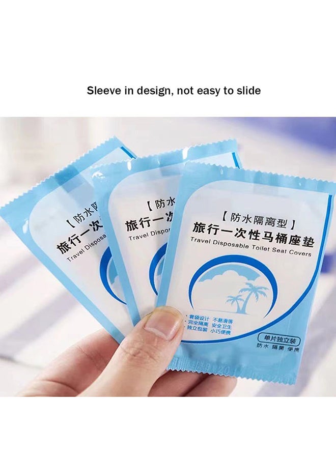 VILILY 50-Piece Travel Disposable Toilet Seat Cover, Pack Of 2 Clear 40 x 48cm  - Image 2