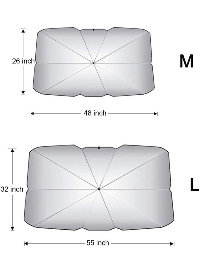 Generic Foldable Sunshade Umbrella Cover For Car  - Image 5