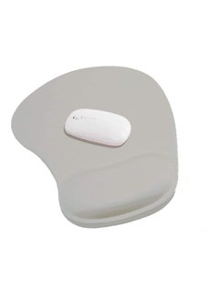 Datazone PU Base Non-Slip Ergonomic Gel Mouse Pad with Wrist Support Silver  - Image 1
