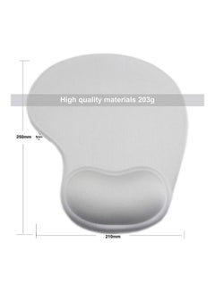 Datazone PU Base Non-Slip Ergonomic Gel Mouse Pad with Wrist Support Silver  - Image 4