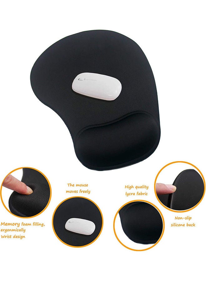 Datazone Mouse Pad Comes With Gel Wrist Support Black - Image 2